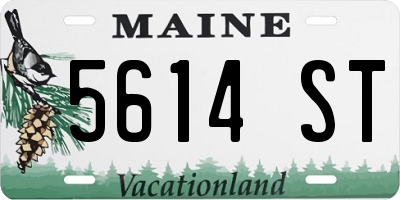 ME license plate 5614ST