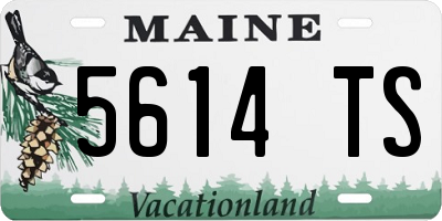 ME license plate 5614TS