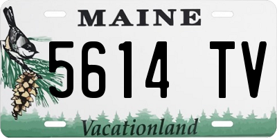 ME license plate 5614TV