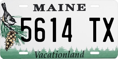 ME license plate 5614TX