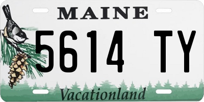ME license plate 5614TY