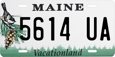 ME license plate 5614UA