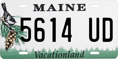 ME license plate 5614UD