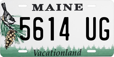 ME license plate 5614UG