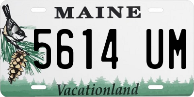 ME license plate 5614UM