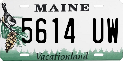 ME license plate 5614UW