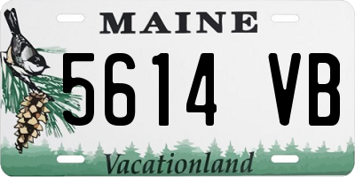 ME license plate 5614VB