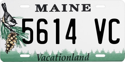 ME license plate 5614VC