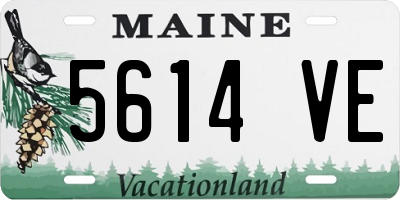 ME license plate 5614VE