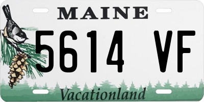 ME license plate 5614VF