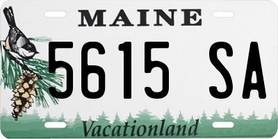 ME license plate 5615SA