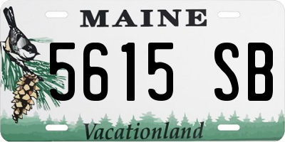 ME license plate 5615SB