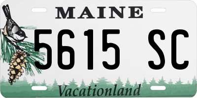 ME license plate 5615SC