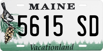 ME license plate 5615SD