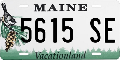 ME license plate 5615SE