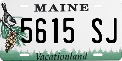 ME license plate 5615SJ