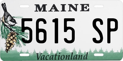 ME license plate 5615SP