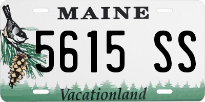 ME license plate 5615SS