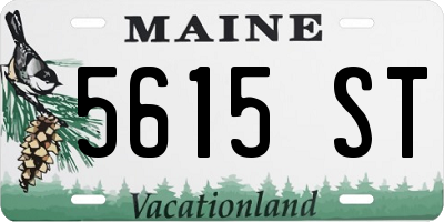 ME license plate 5615ST