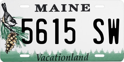 ME license plate 5615SW