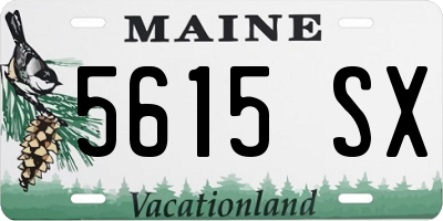 ME license plate 5615SX