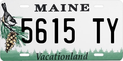 ME license plate 5615TY