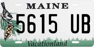 ME license plate 5615UB