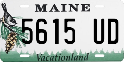 ME license plate 5615UD