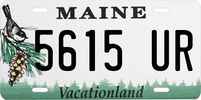 ME license plate 5615UR