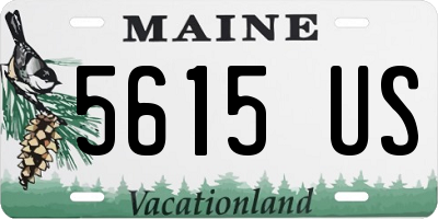 ME license plate 5615US