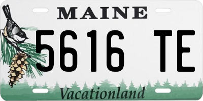 ME license plate 5616TE