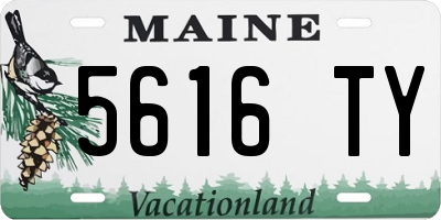 ME license plate 5616TY