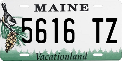 ME license plate 5616TZ