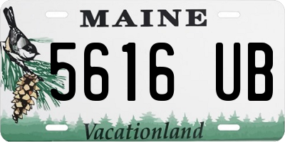 ME license plate 5616UB