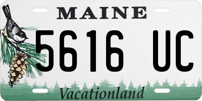 ME license plate 5616UC