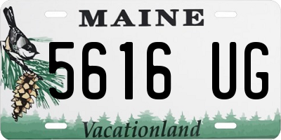 ME license plate 5616UG
