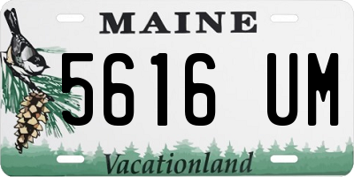 ME license plate 5616UM