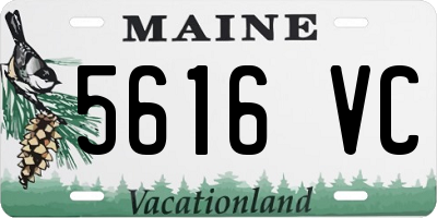 ME license plate 5616VC
