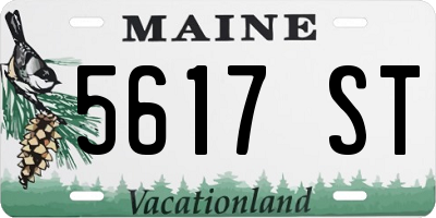 ME license plate 5617ST
