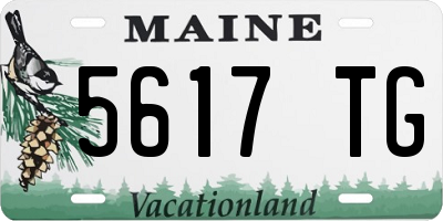 ME license plate 5617TG