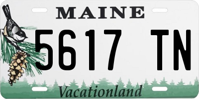 ME license plate 5617TN