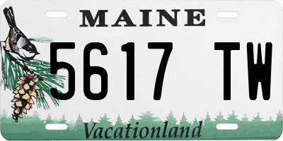 ME license plate 5617TW