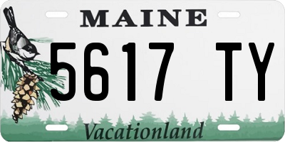 ME license plate 5617TY