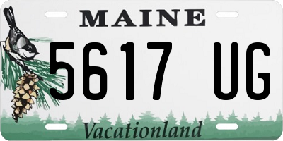 ME license plate 5617UG