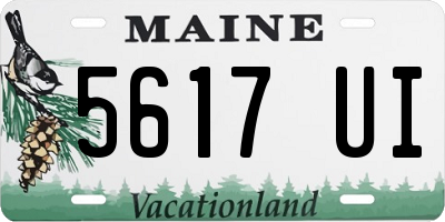 ME license plate 5617UI