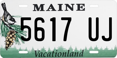 ME license plate 5617UJ