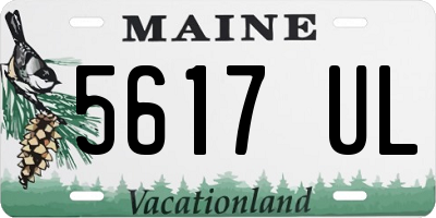 ME license plate 5617UL