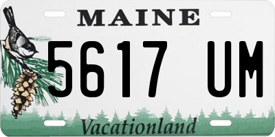 ME license plate 5617UM