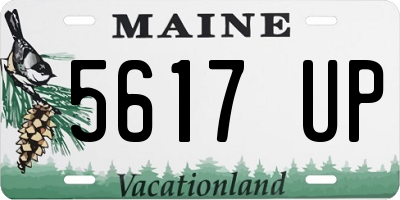 ME license plate 5617UP