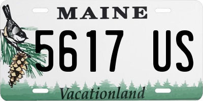 ME license plate 5617US